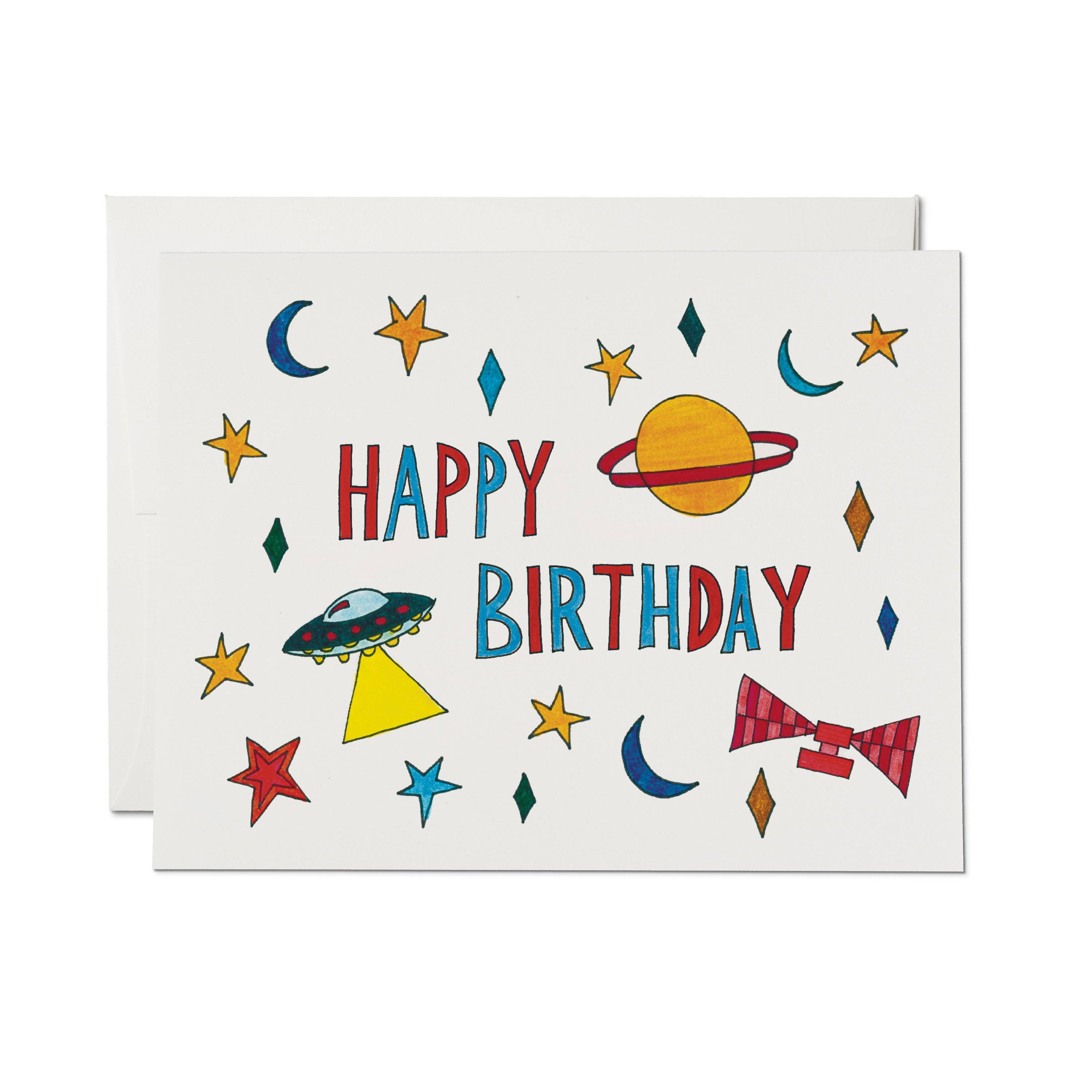 Outer Space greeting card