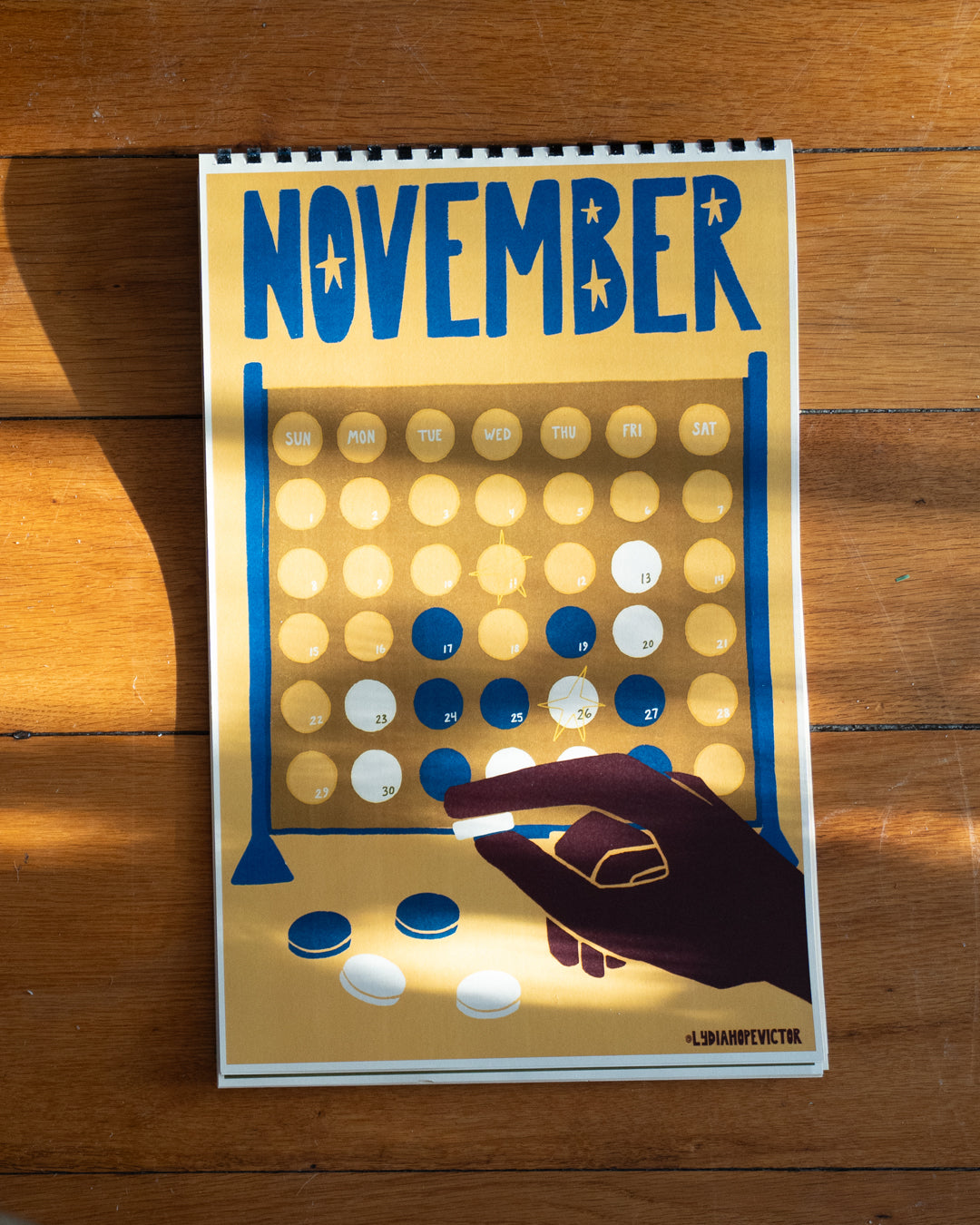 Lydia Hope Victor 2026 Board Game Calendar