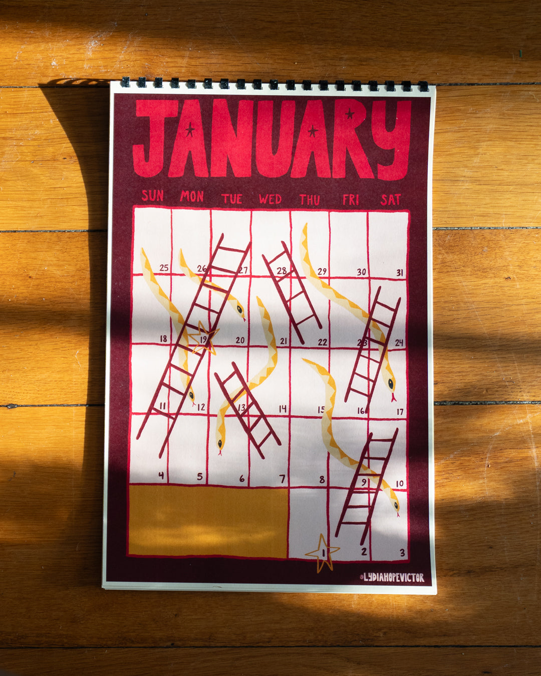 Lydia Hope Victor 2026 Board Game Calendar