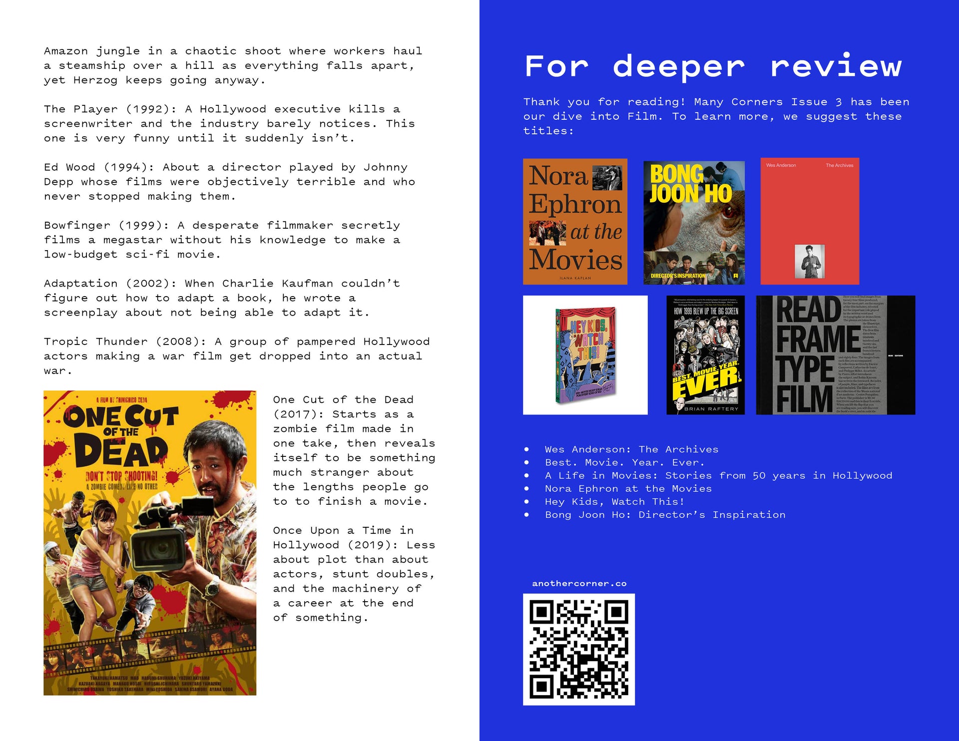 Many Corners Issue 3: Film