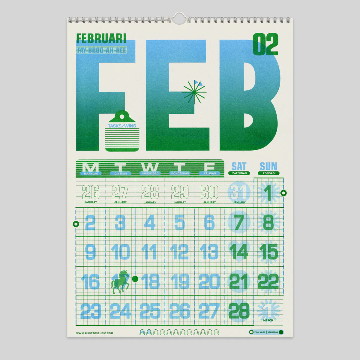 2026 A3 Riso Calendar - Another Corner