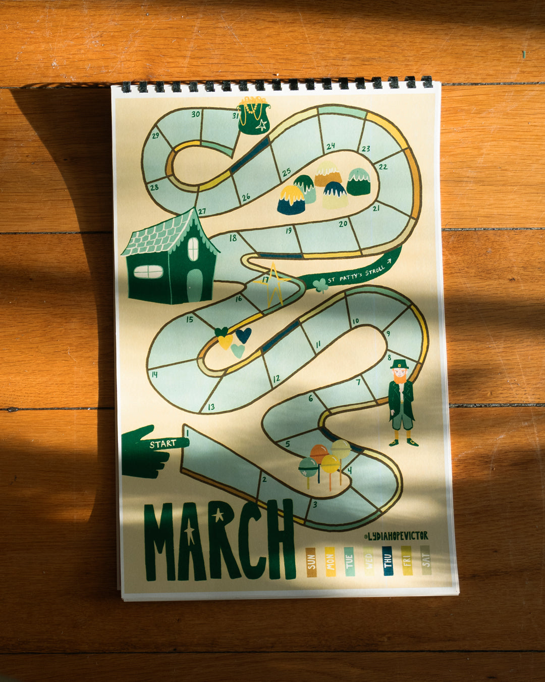 Lydia Hope Victor 2026 Board Game Calendar