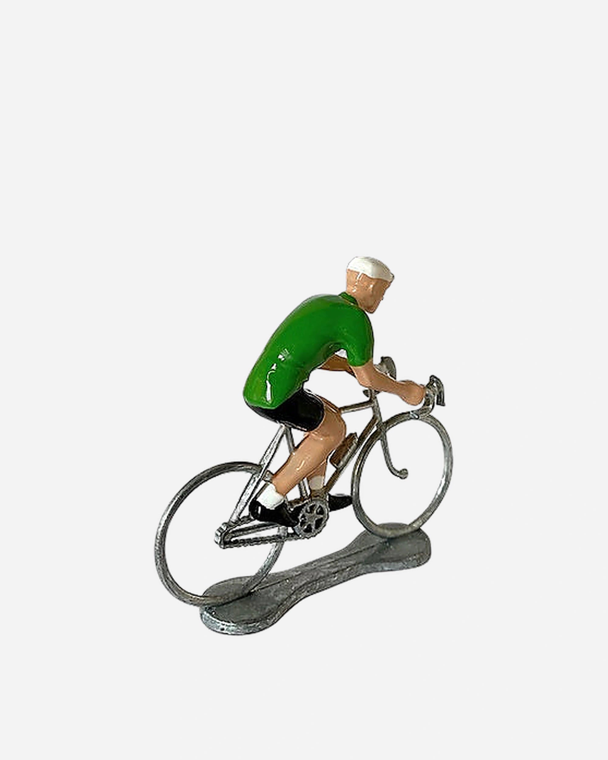 Green Cyclist Figurine