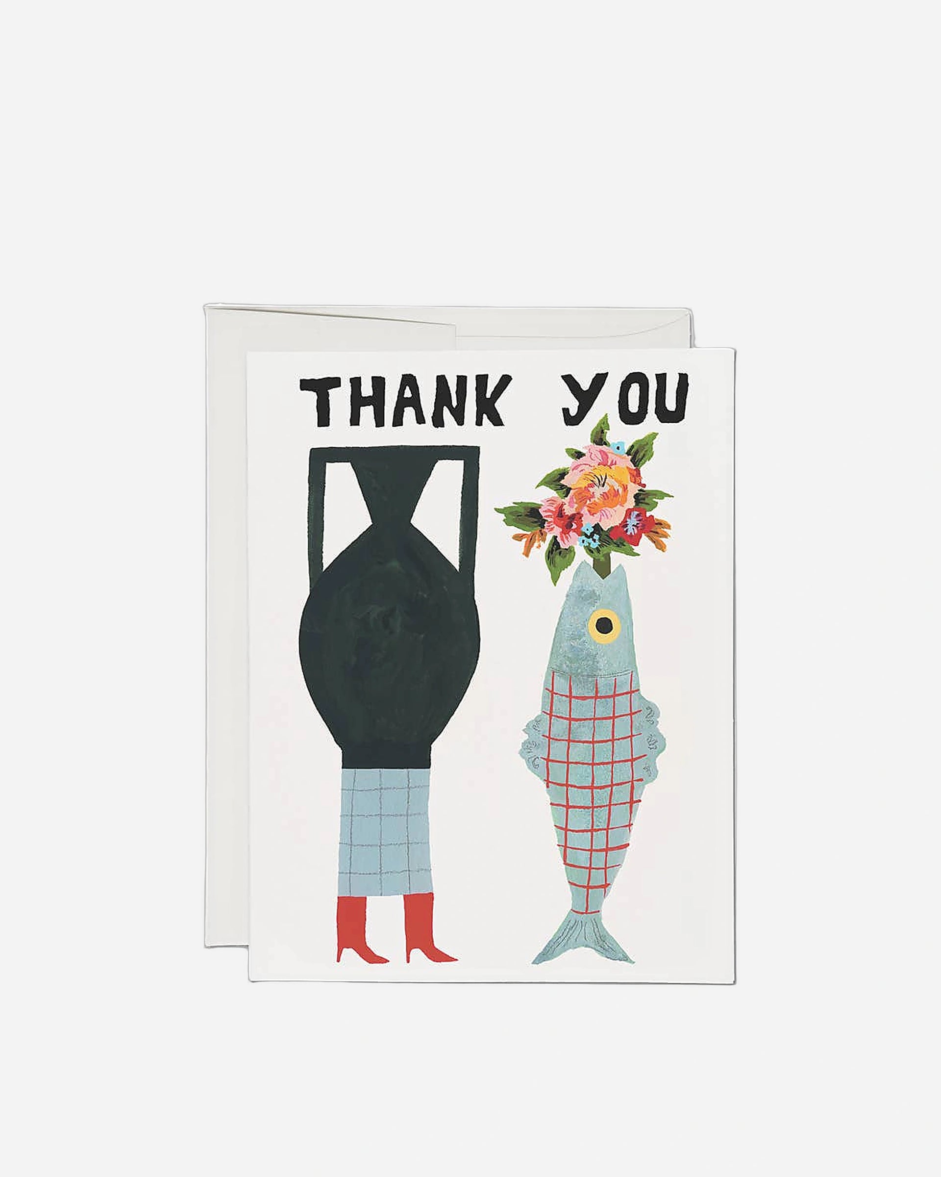 Vases thank you greeting card