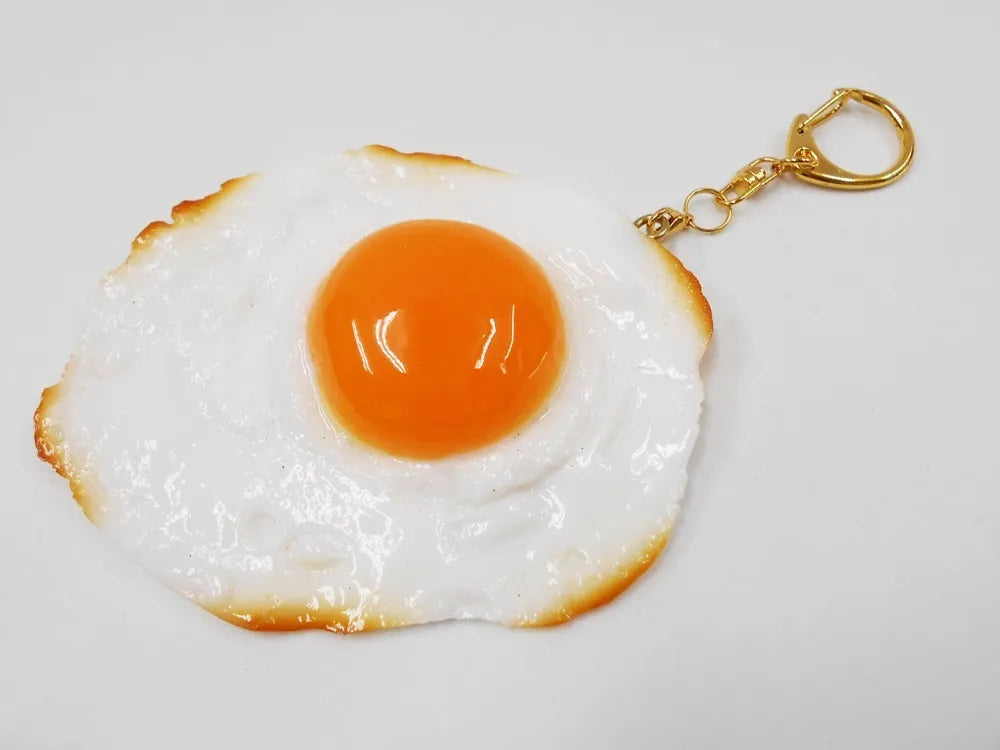 Large Fried Egg keychain