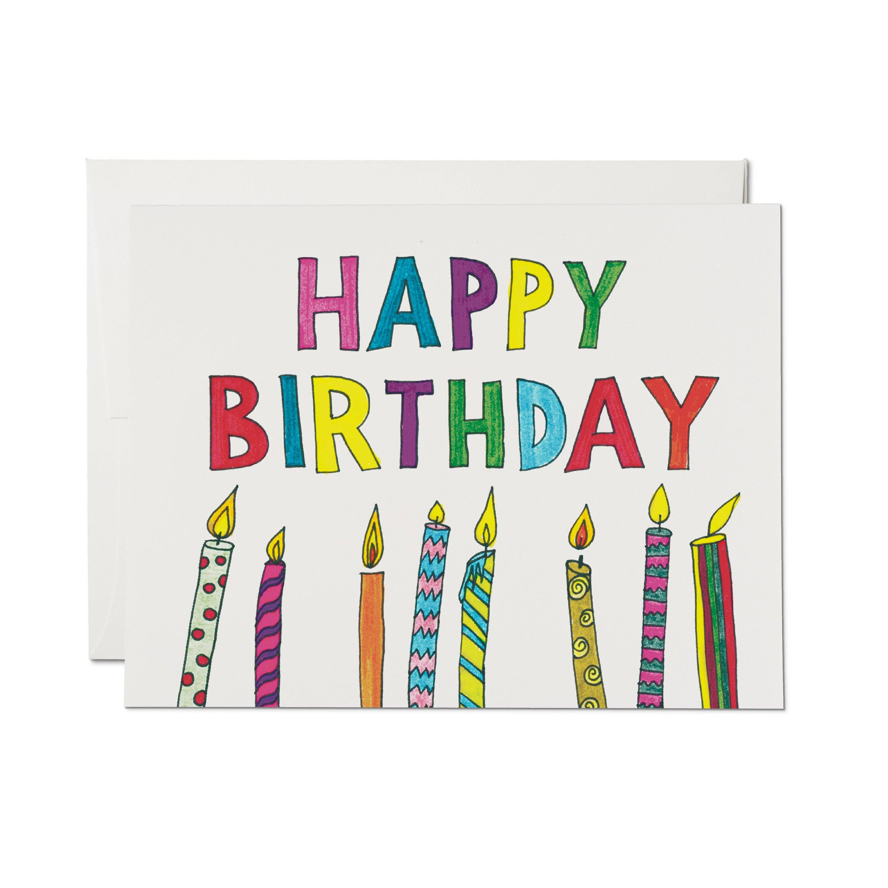 Colorful Candles greeting card