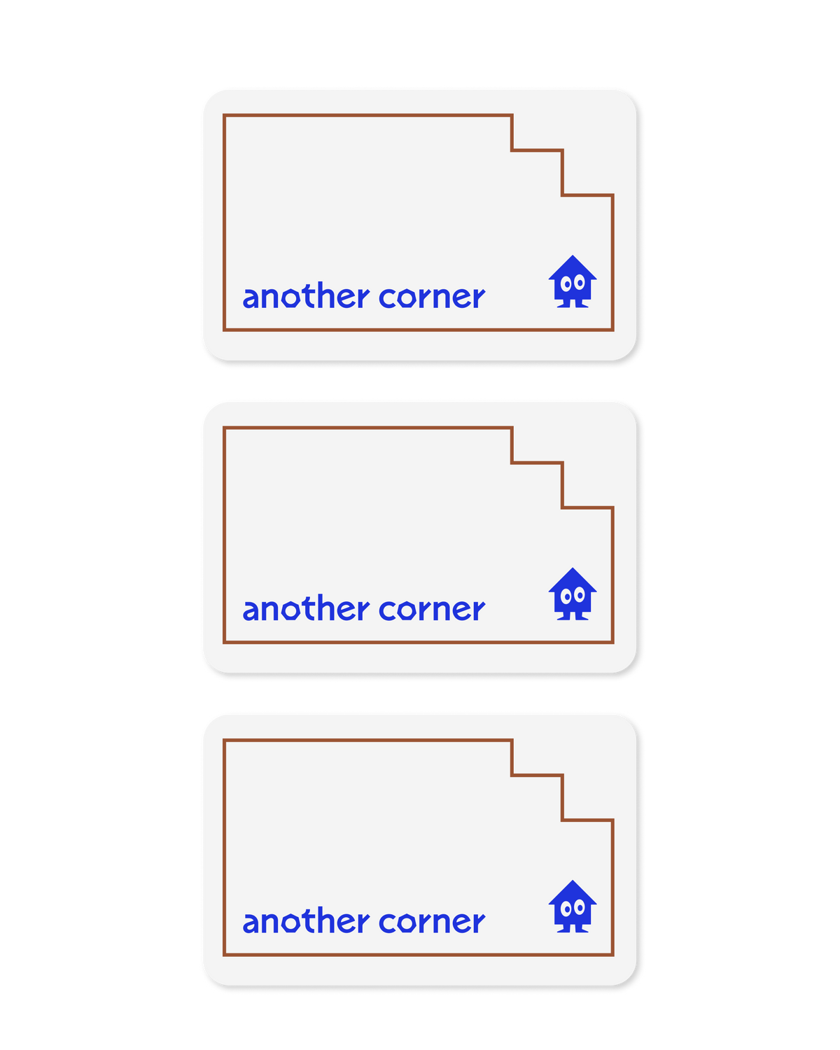 Another Corner gift card — detail