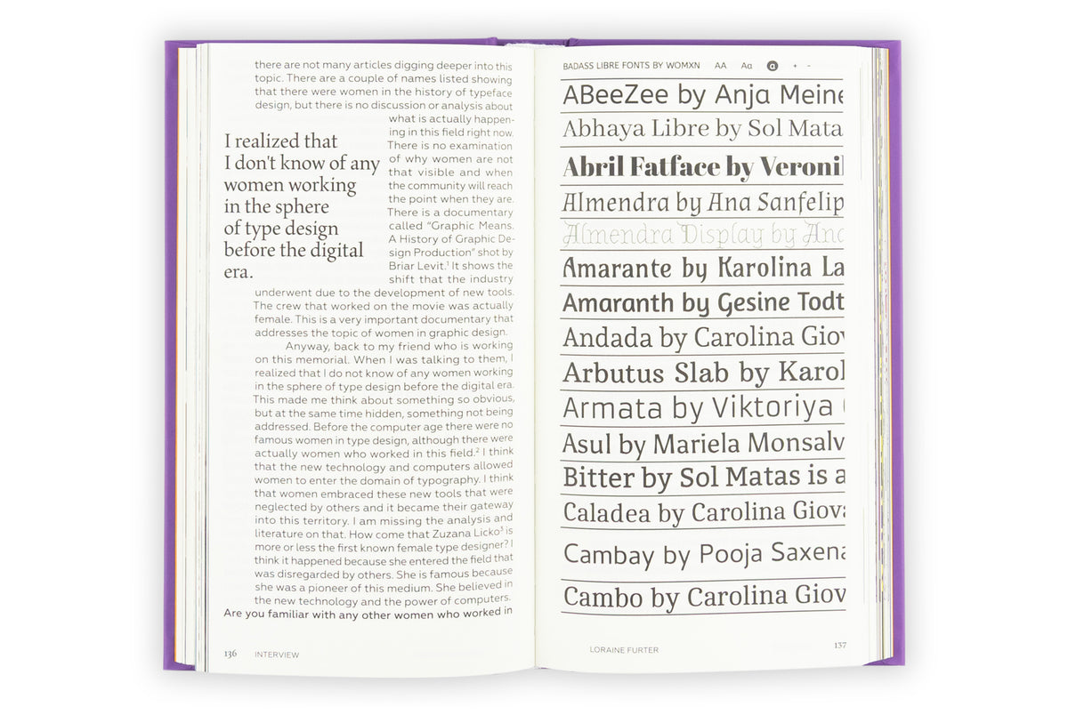 How Many Female Type Designers Do You Know? — detail