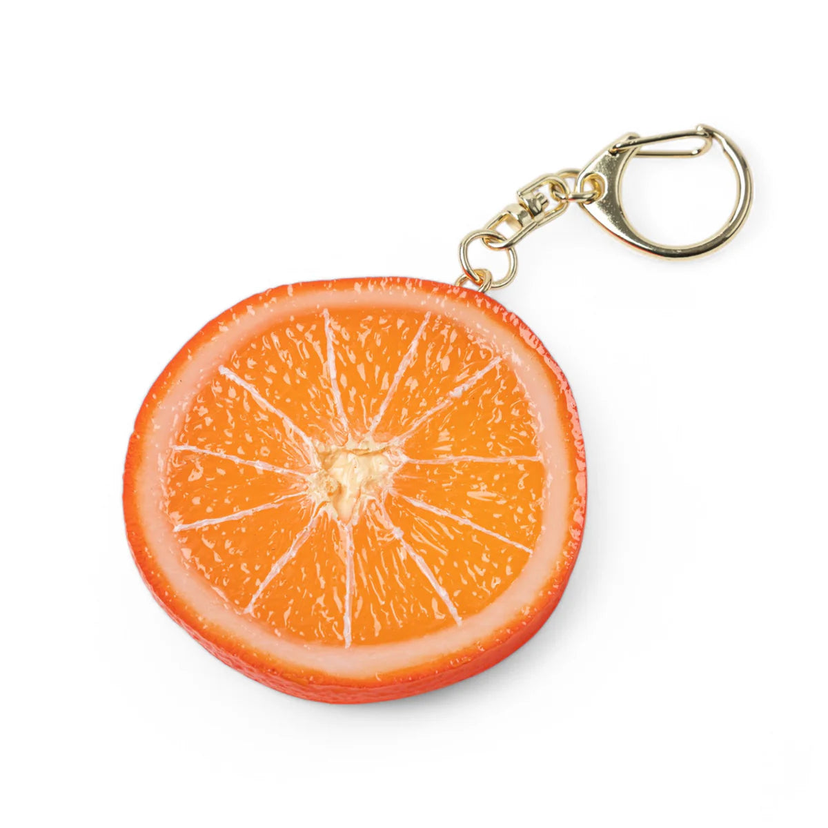 Orange slice keychain