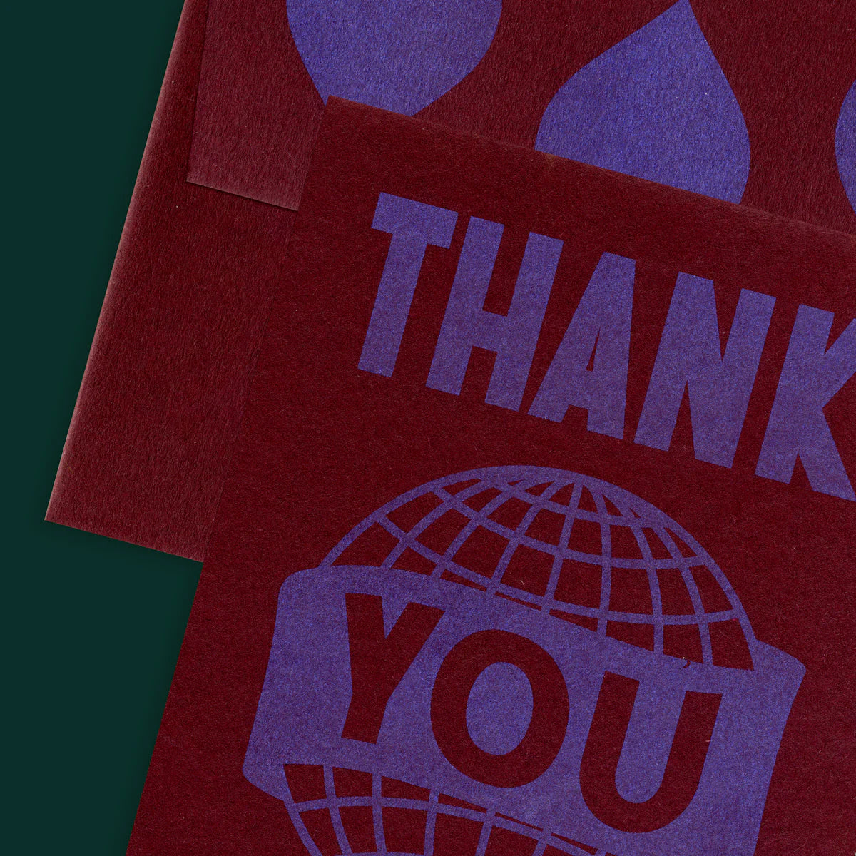 Thank You greeting card — detail