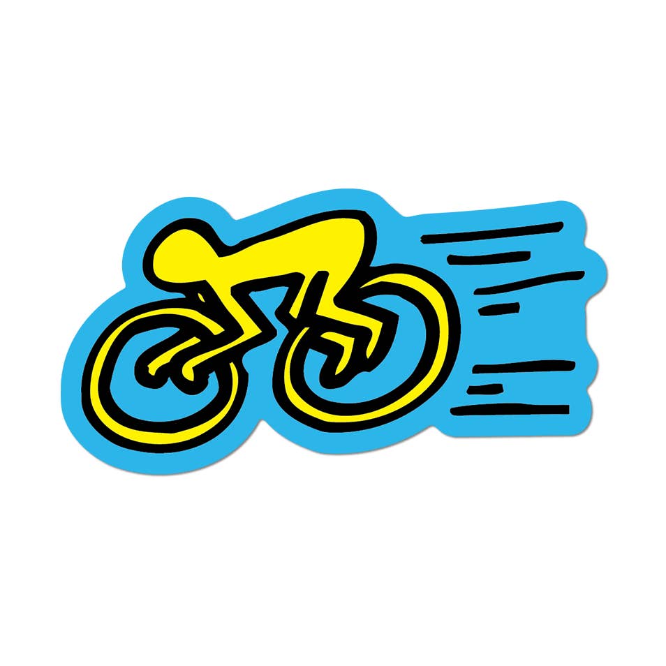 Cyclist by Keith Haring sticker