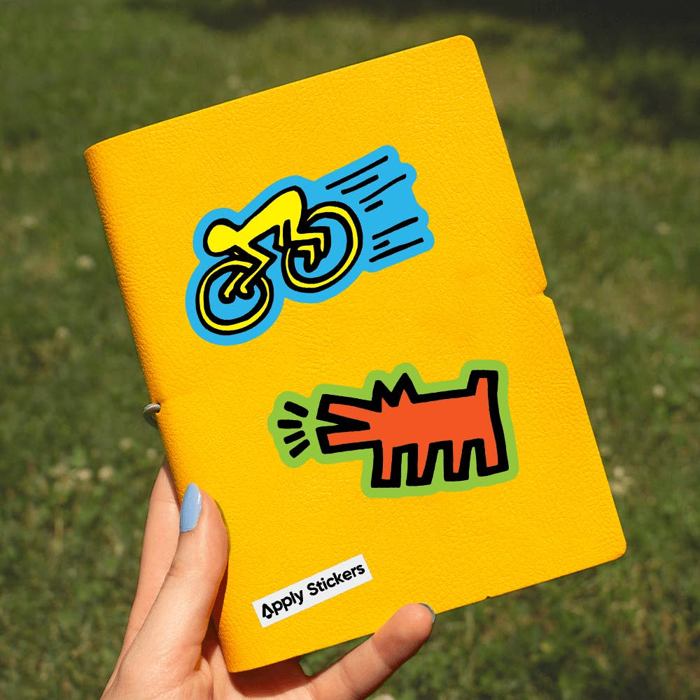 Cyclist by Keith Haring sticker