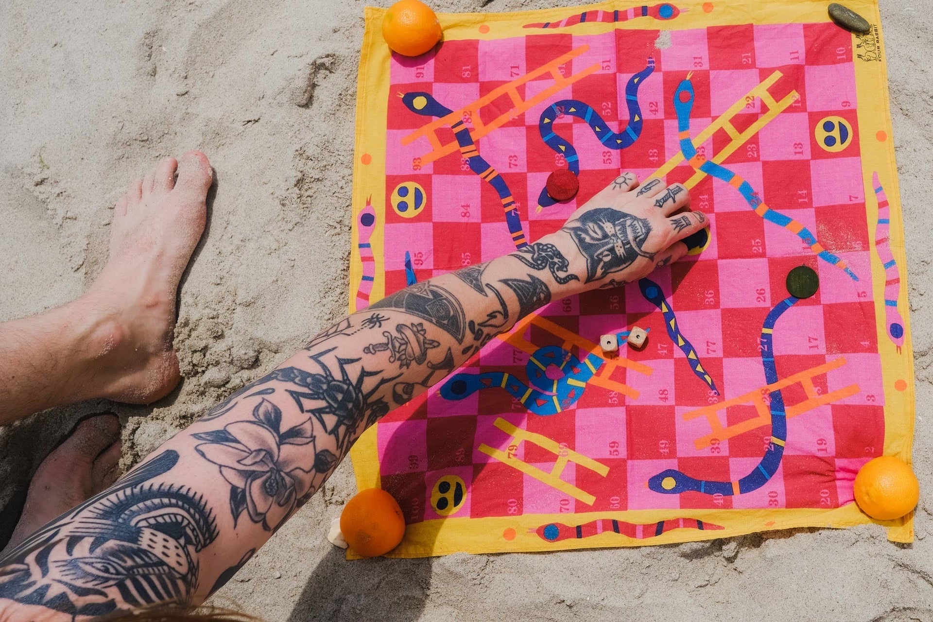 Snakes and Ladders Bandana Board Game