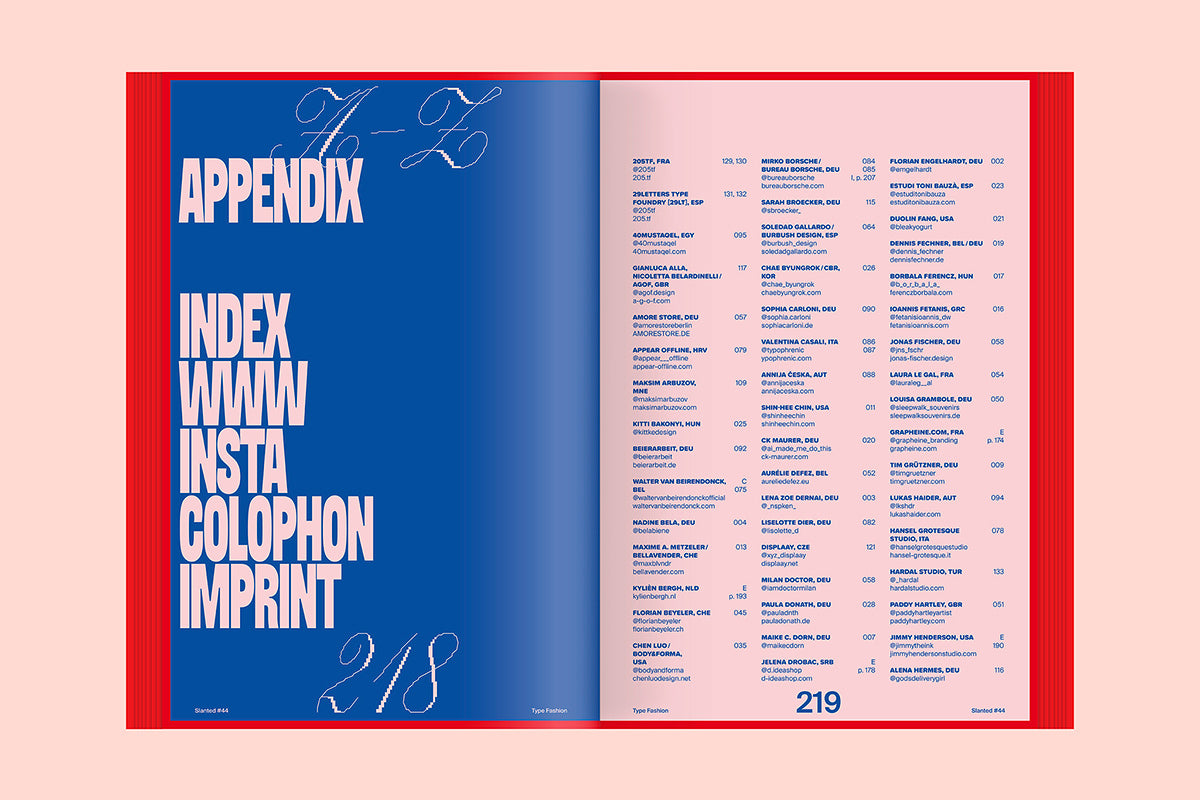 A photo of Slanted #44: Type Fashion