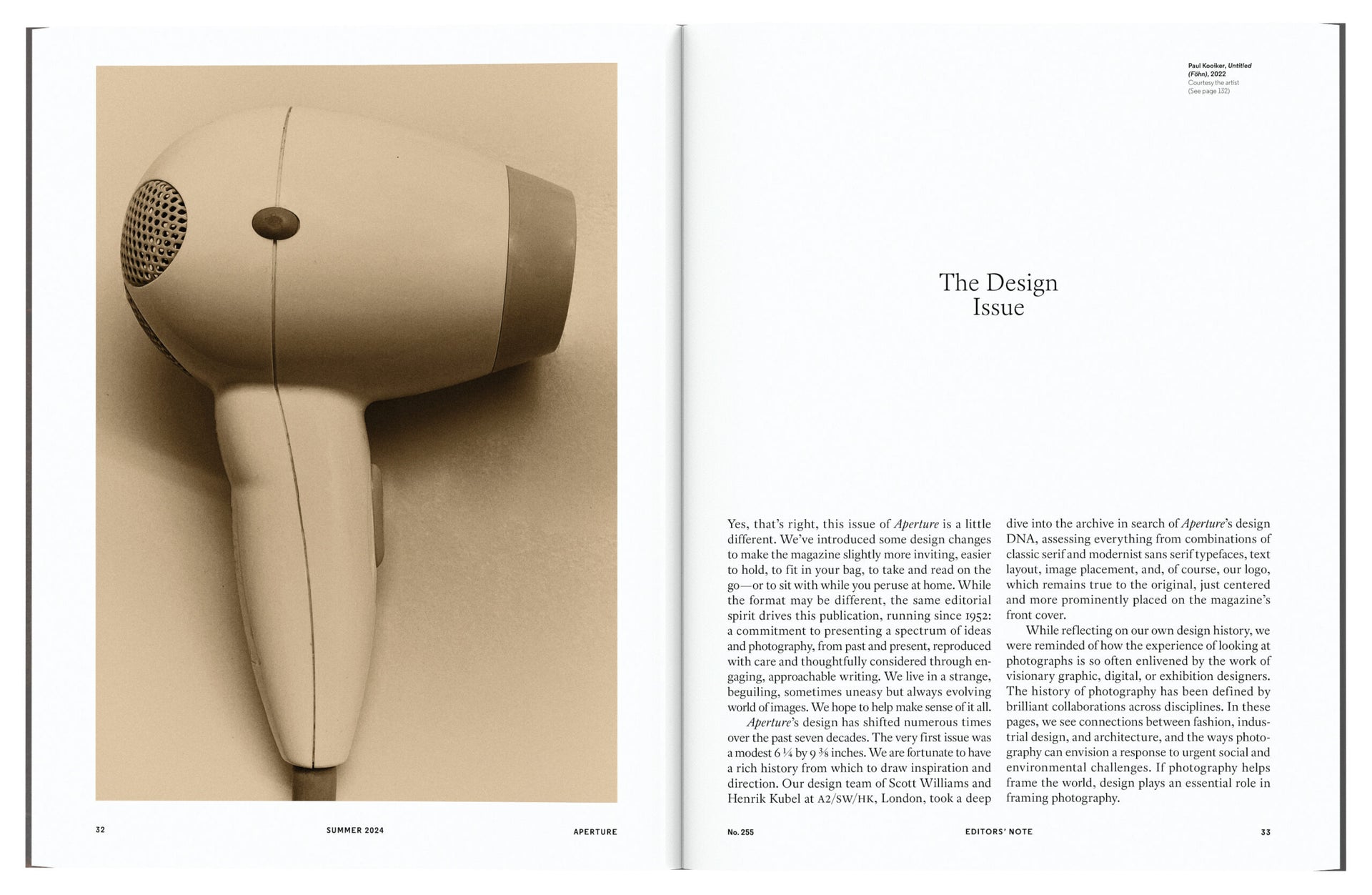 A photo of Design Issue: Aperture No. 255
