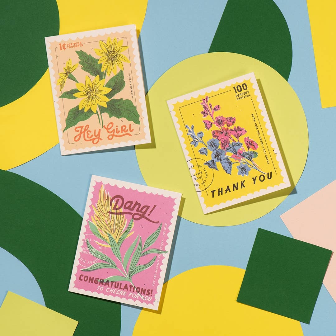 A photo of 100 Percent thank you greeting card