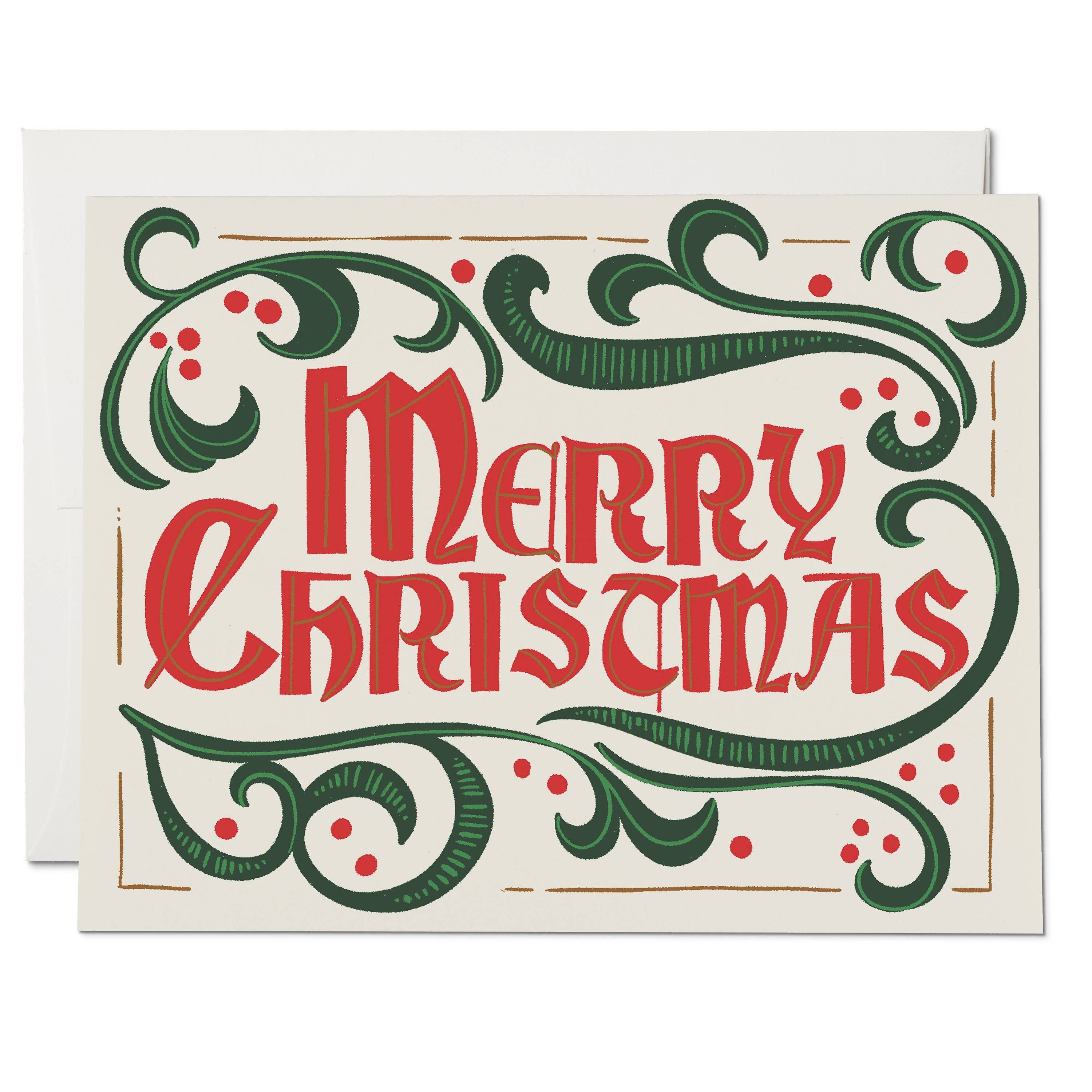 A photo of Old-Fashioned Christmas holiday greeting card