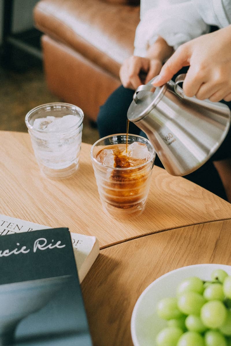 A photo of Outdoor V60 Metal coffee server in silver