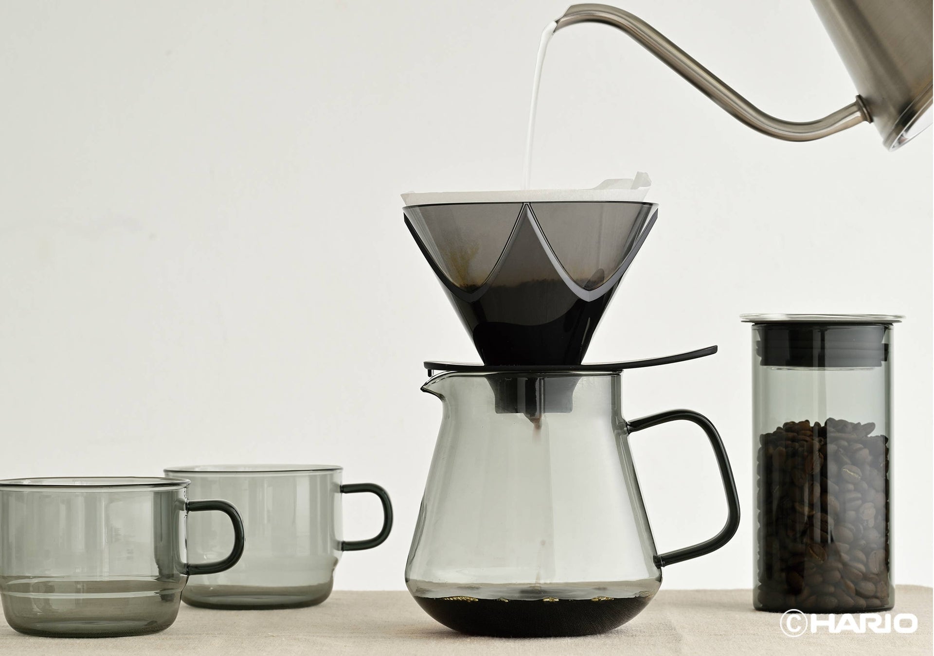 A photo of Glass Tea and Coffee Server in amber