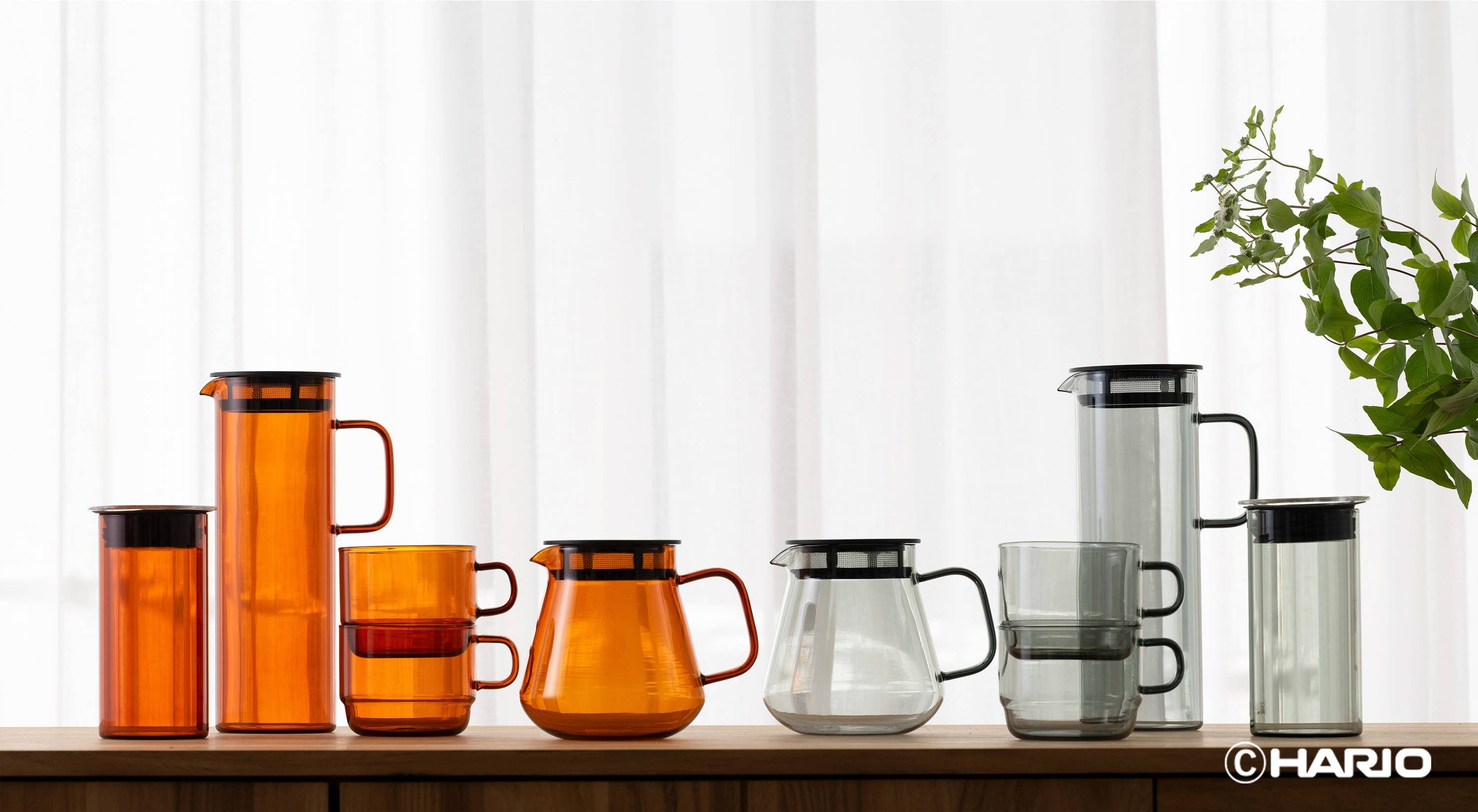 A photo of Glass Tea and Coffee Server in amber