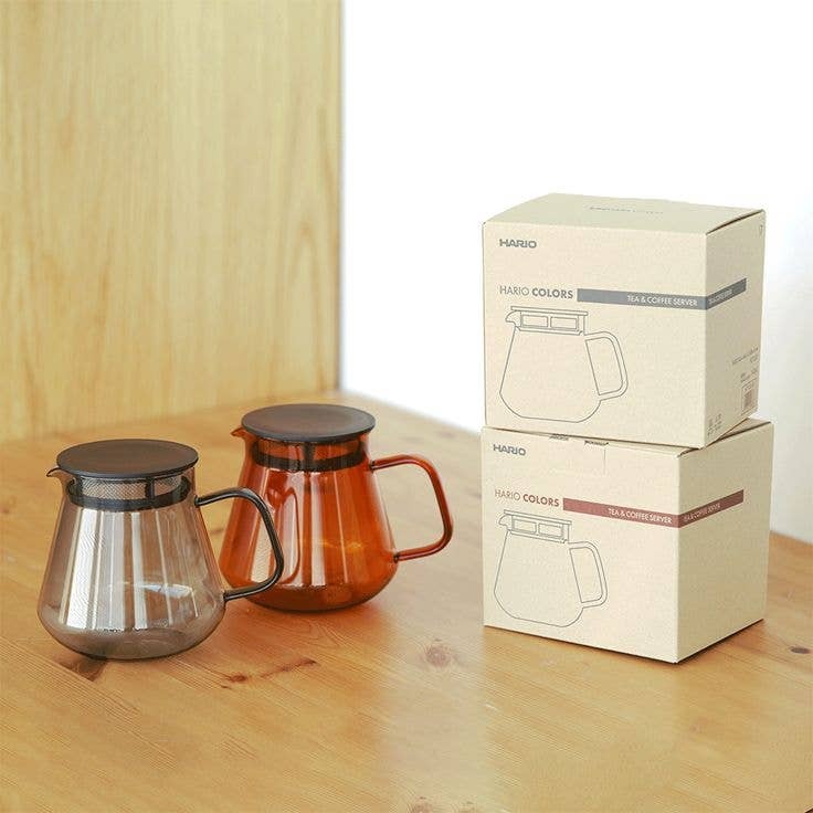 A photo of Glass Tea and Coffee Server in amber