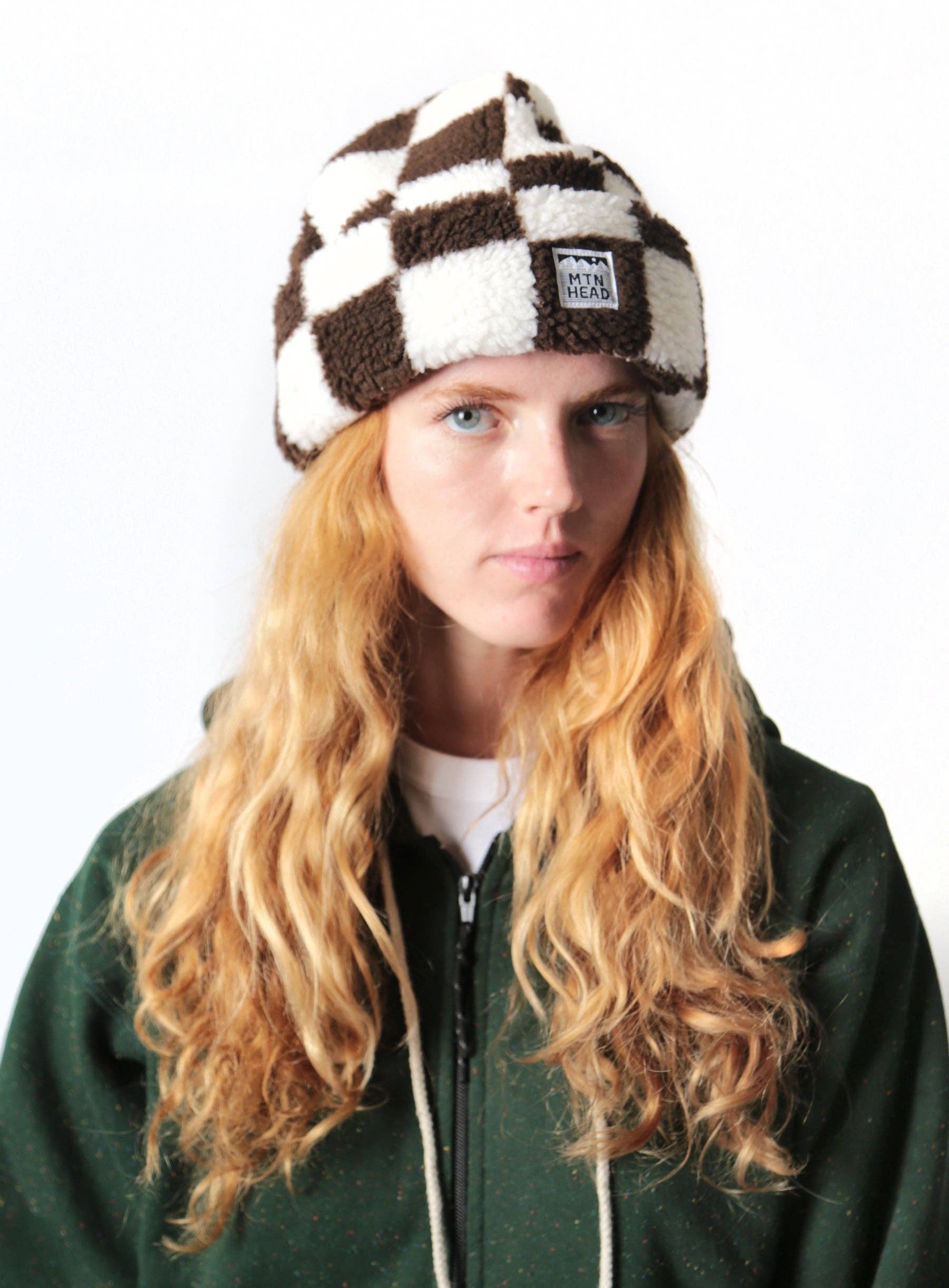 A photo of Brown Checker Toque