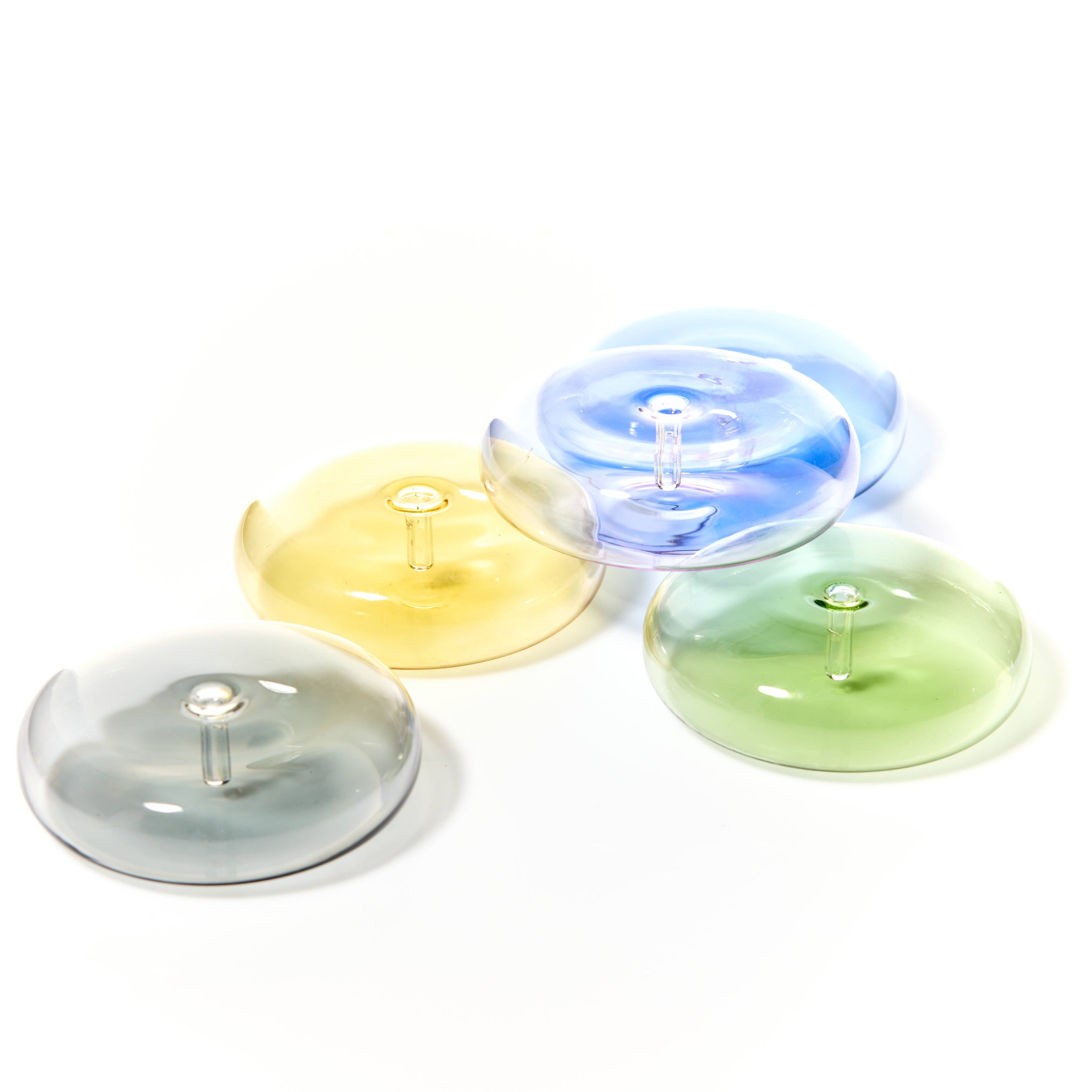 A photo of Dimple glass incense holder in gray