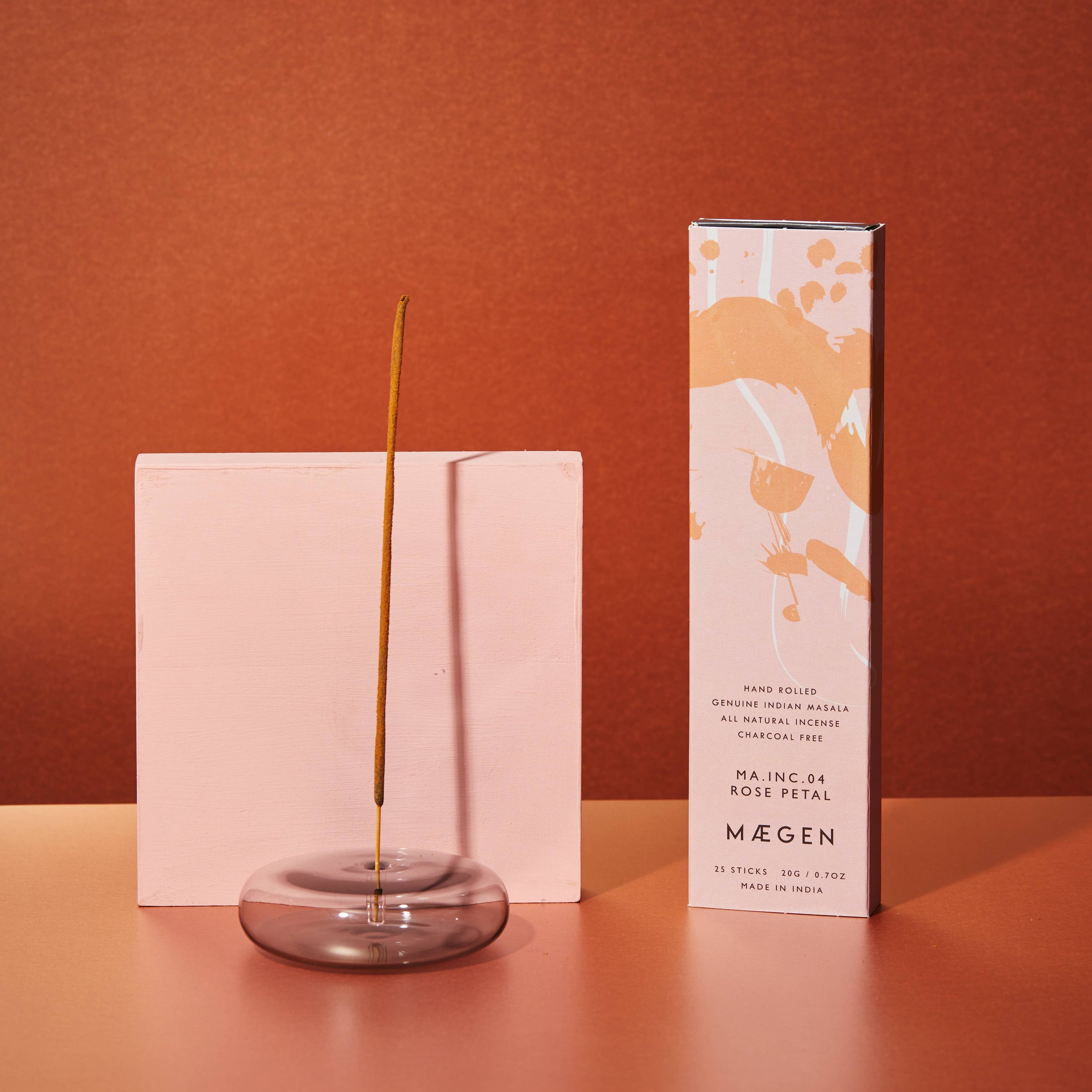 A photo of Dimple glass incense holder in gray