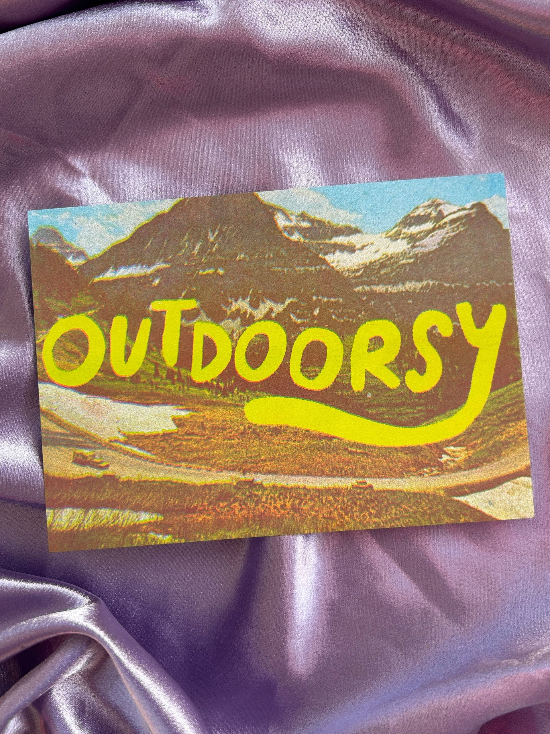 A photo of Outdoorsy riso print