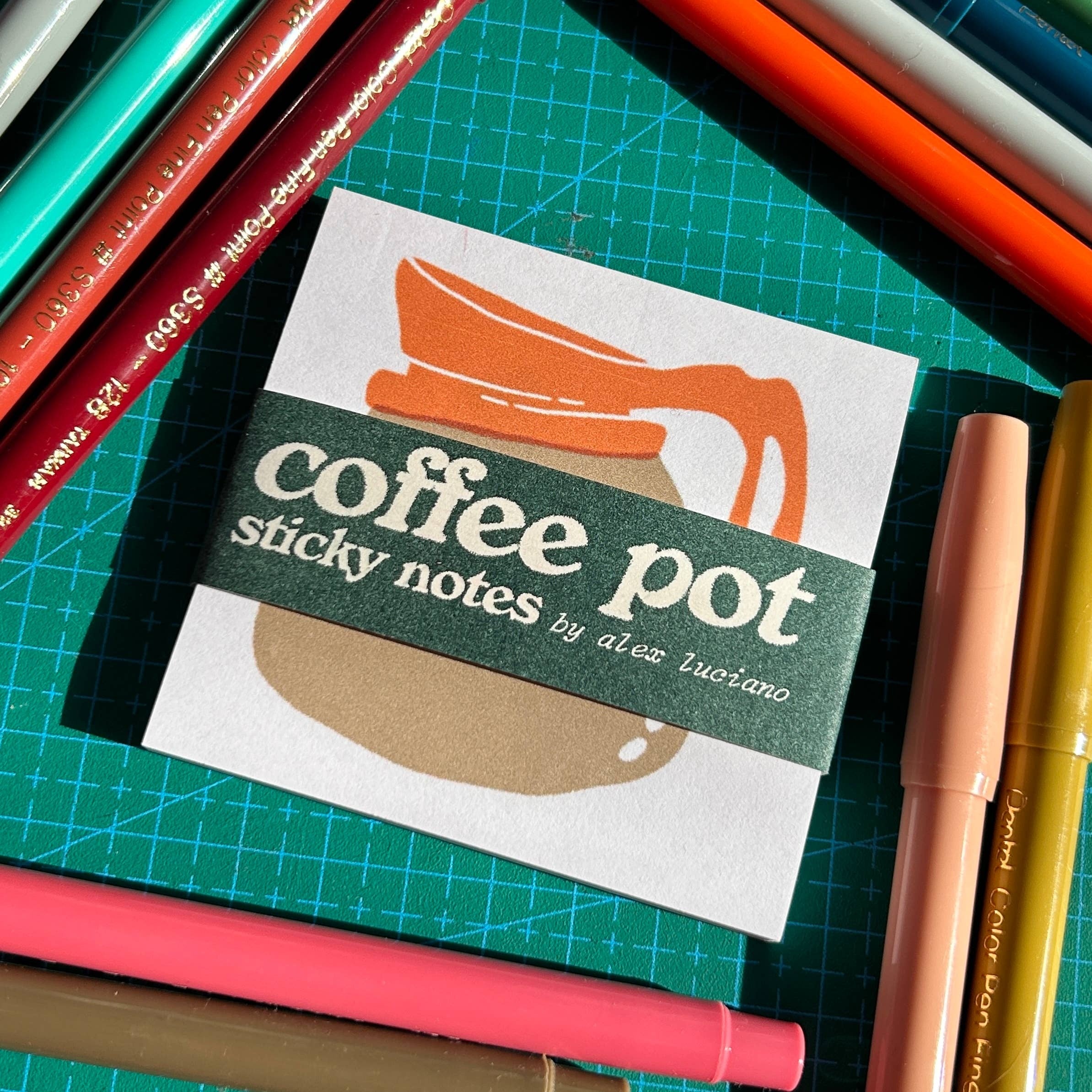 A photo of Coffee Pot sticky notepad