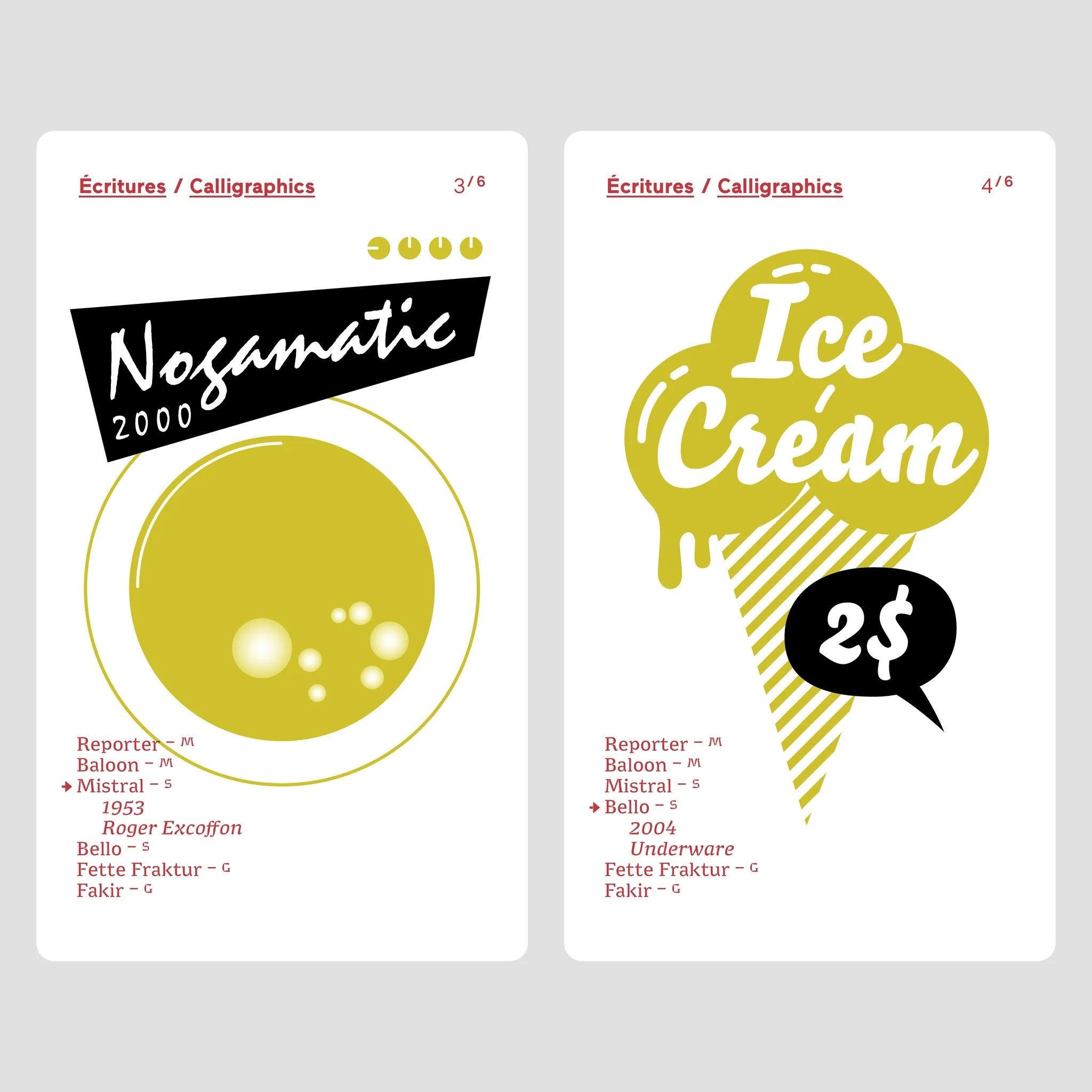 A photo of Happy Typographic Families card game