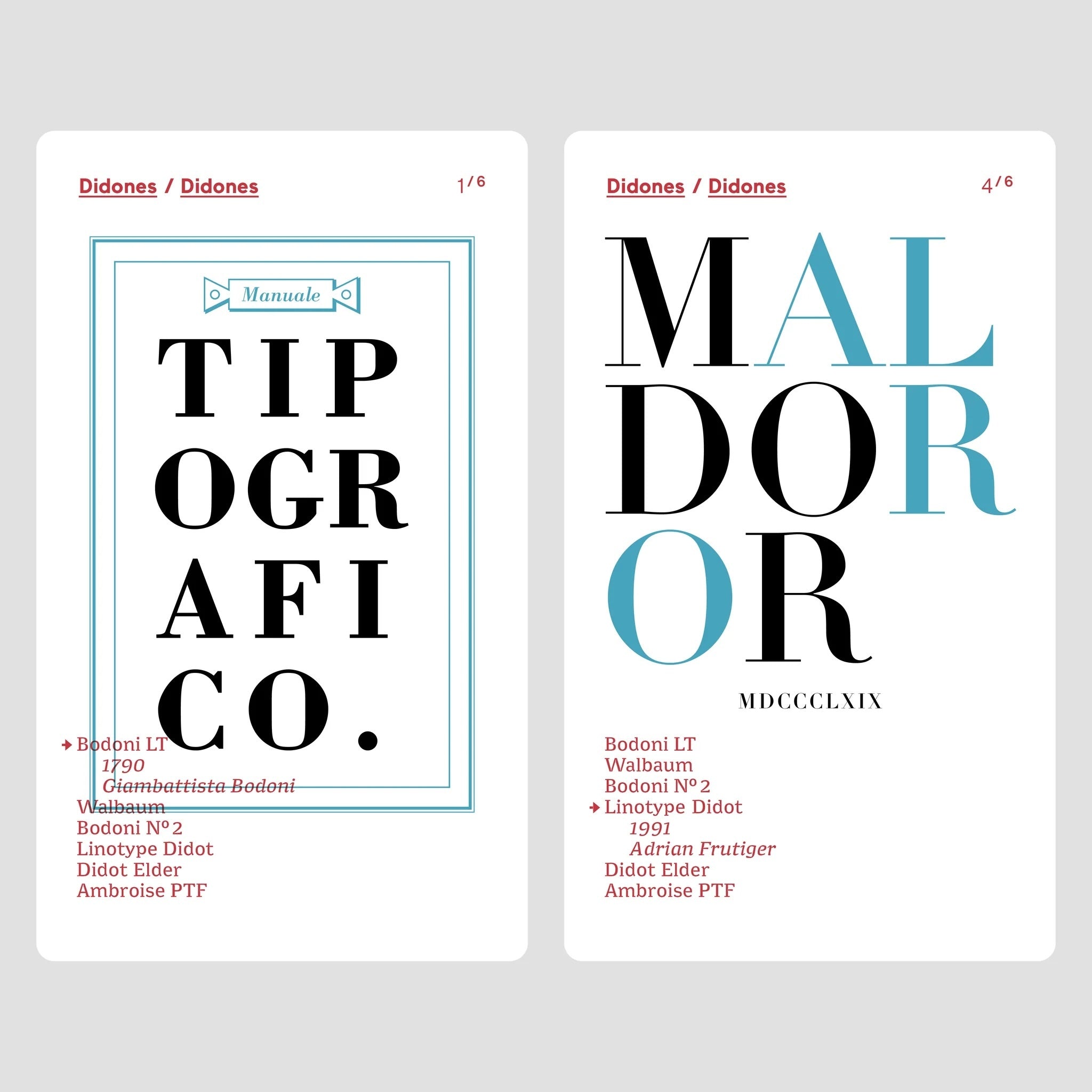 A photo of Happy Typographic Families card game