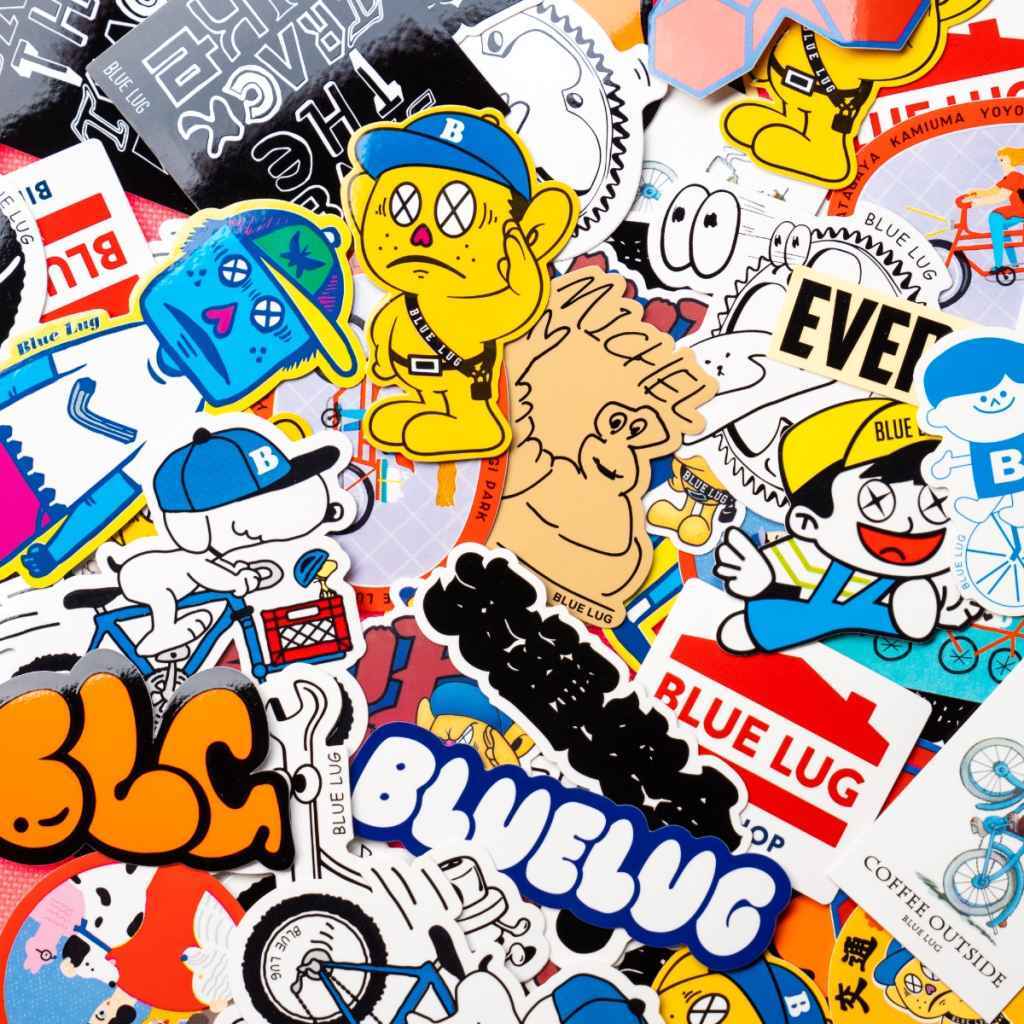 A photo of Blue lug sticker pack