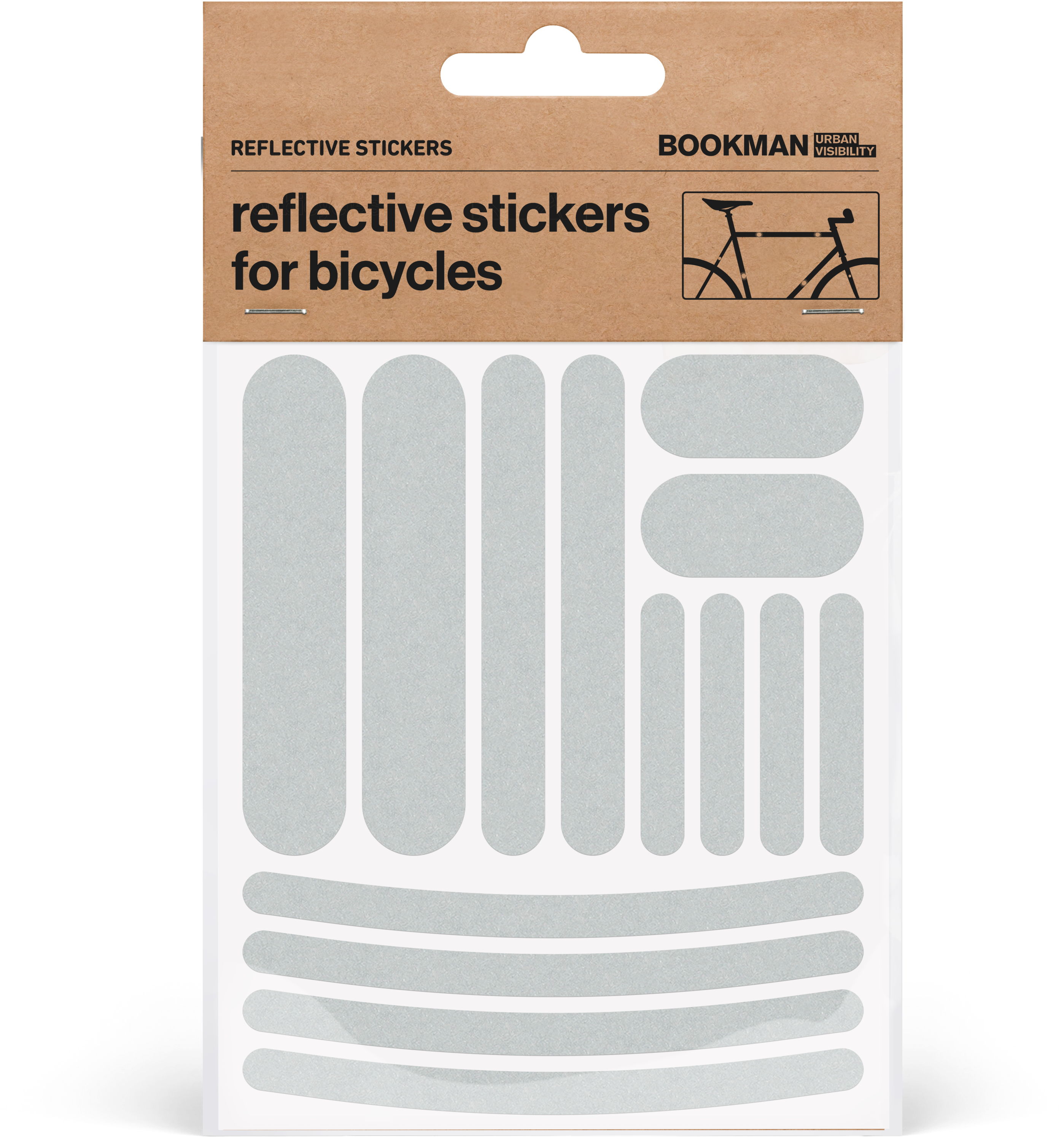 A photo of Reflective sticker strips White
