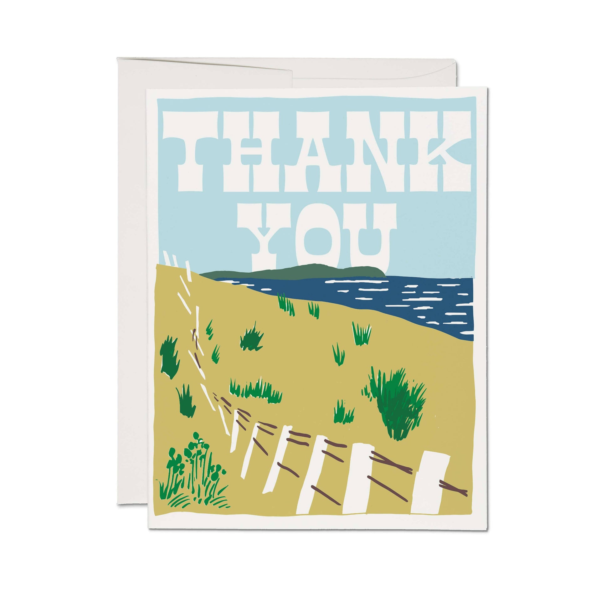 Seaside Thanks greeting card
